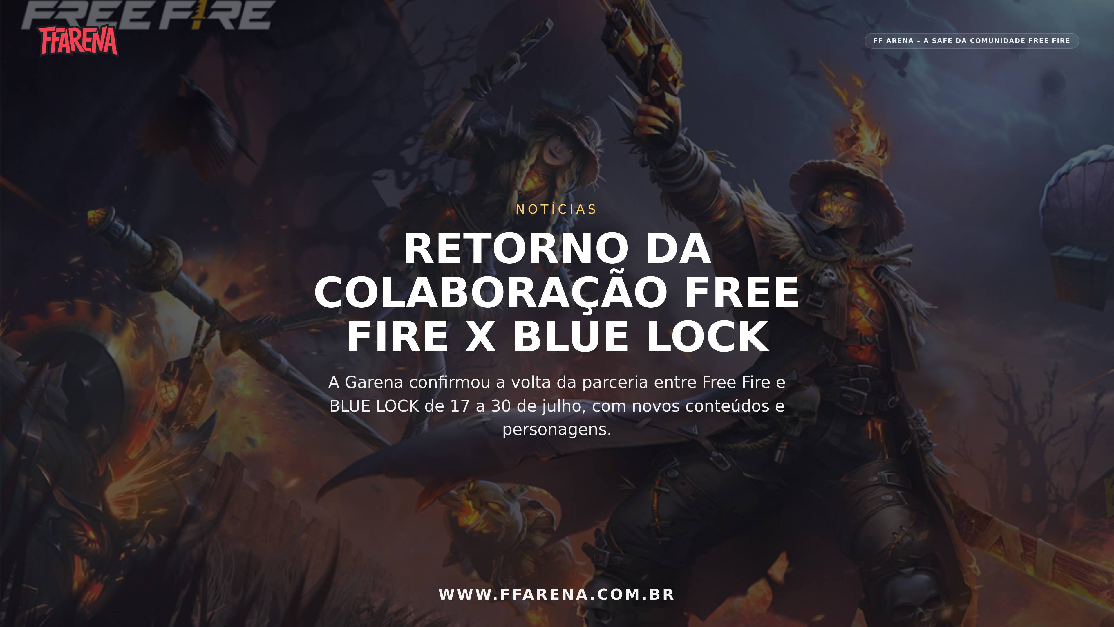Free Fire x BLUE LOCK: colaboração retorna em julho com Rin Itoshi, Isagi e Nagi