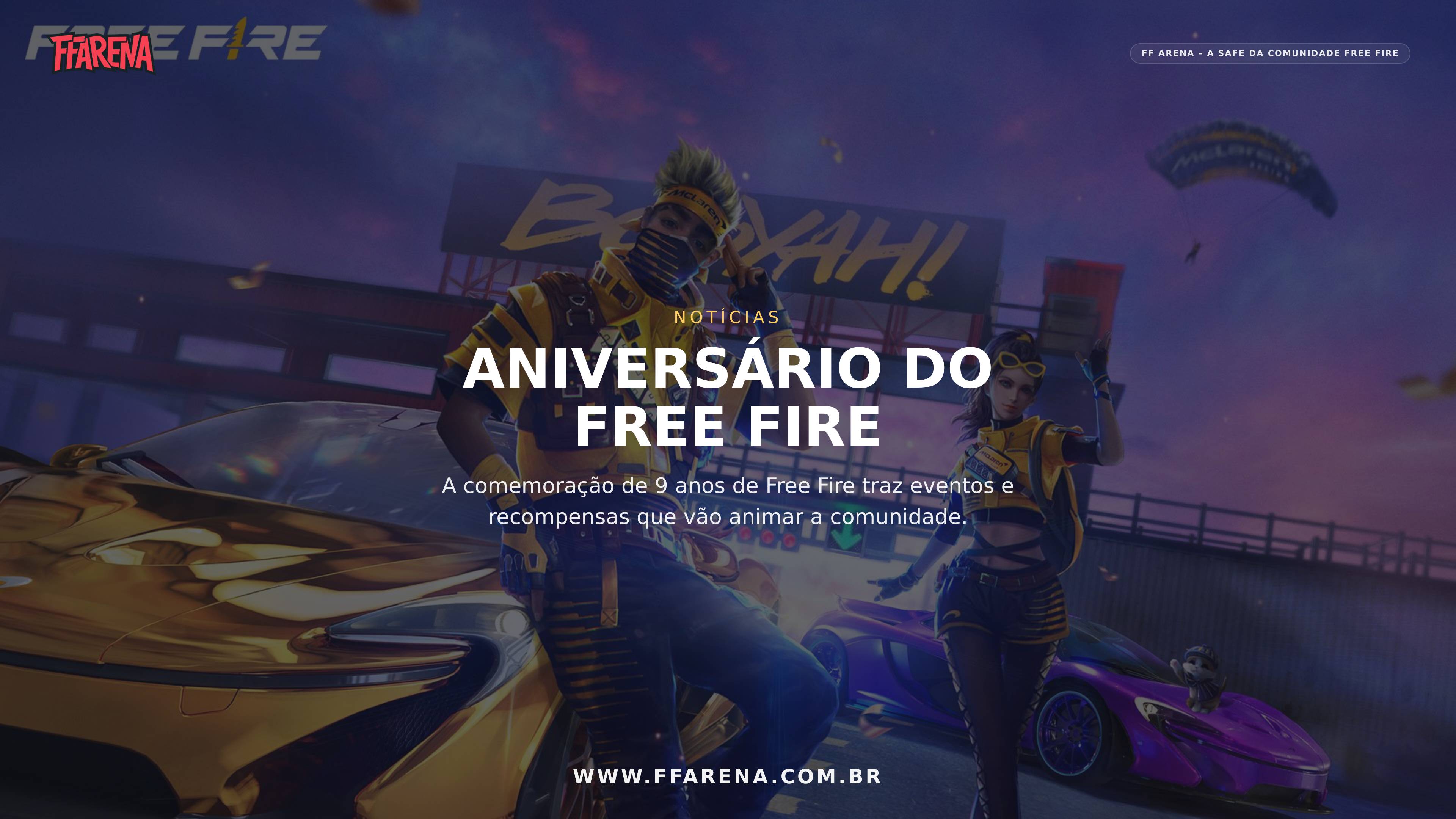 Free Fire celebra 9º aniversário com eventos emocionantes