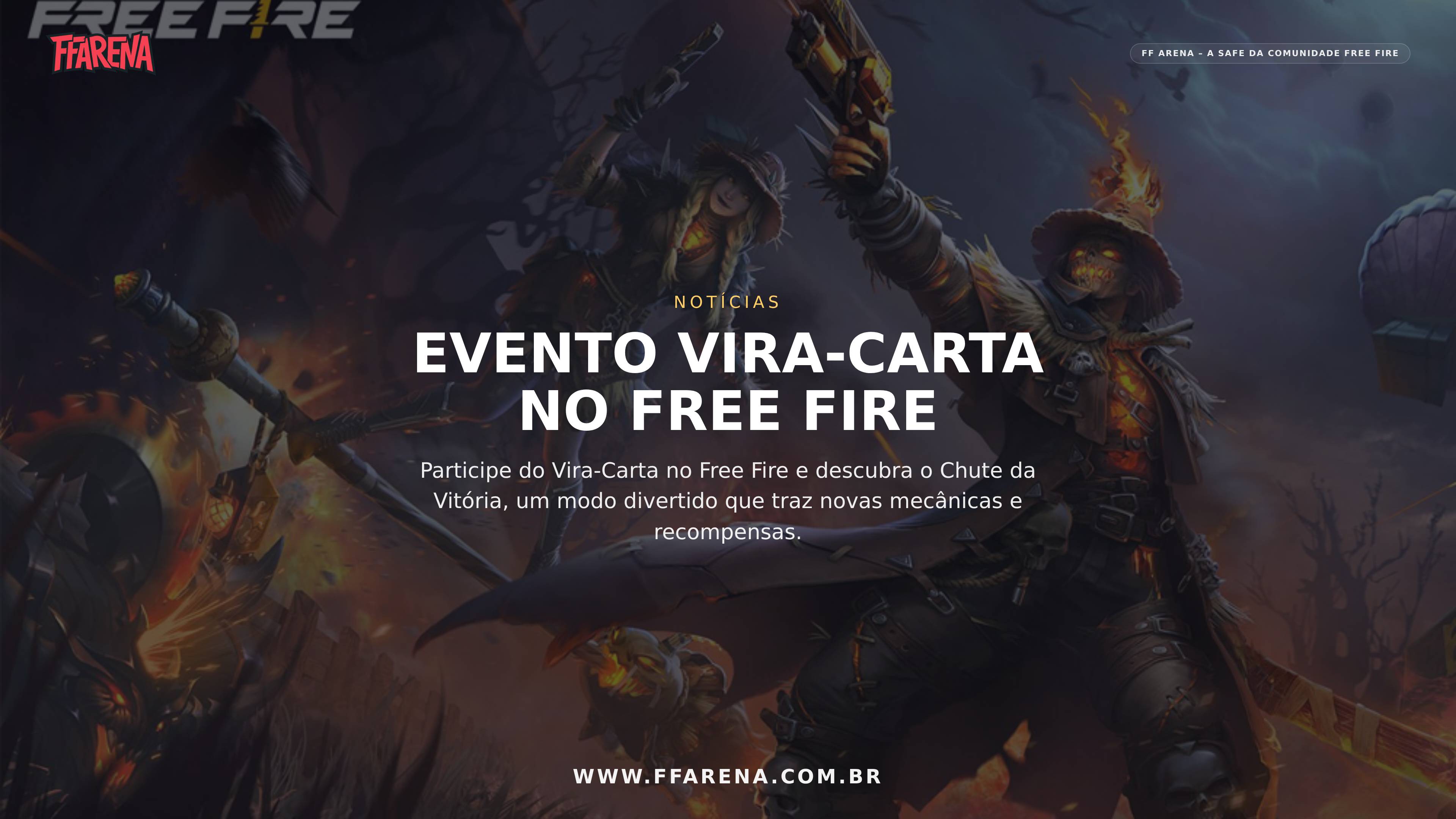 Vira-Carta Free Fire com Chute da Vitória e sistema de viradas