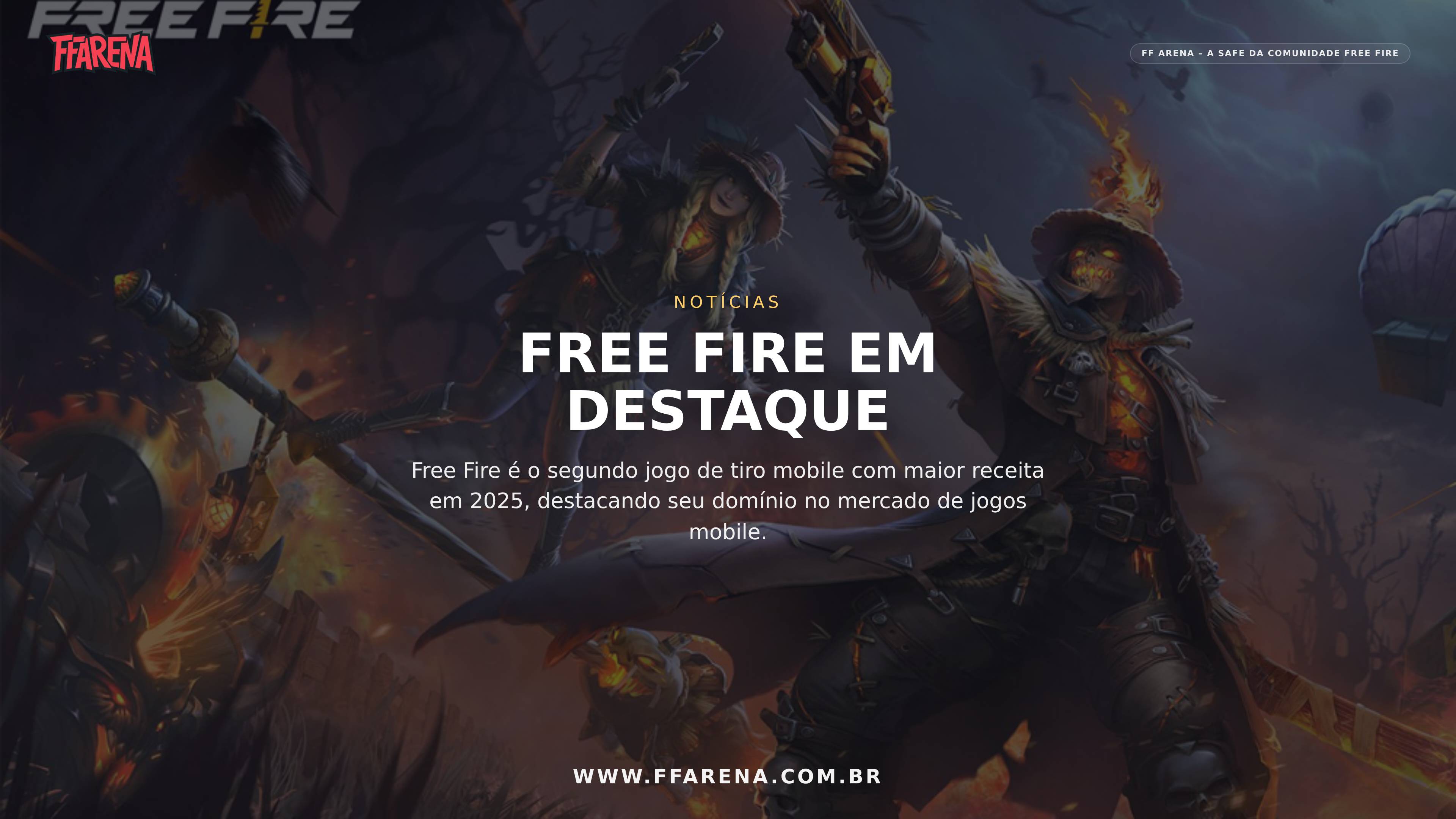 Free Fire é o 2º Jogo de Tiro Mobile com Maior Receita em 2025