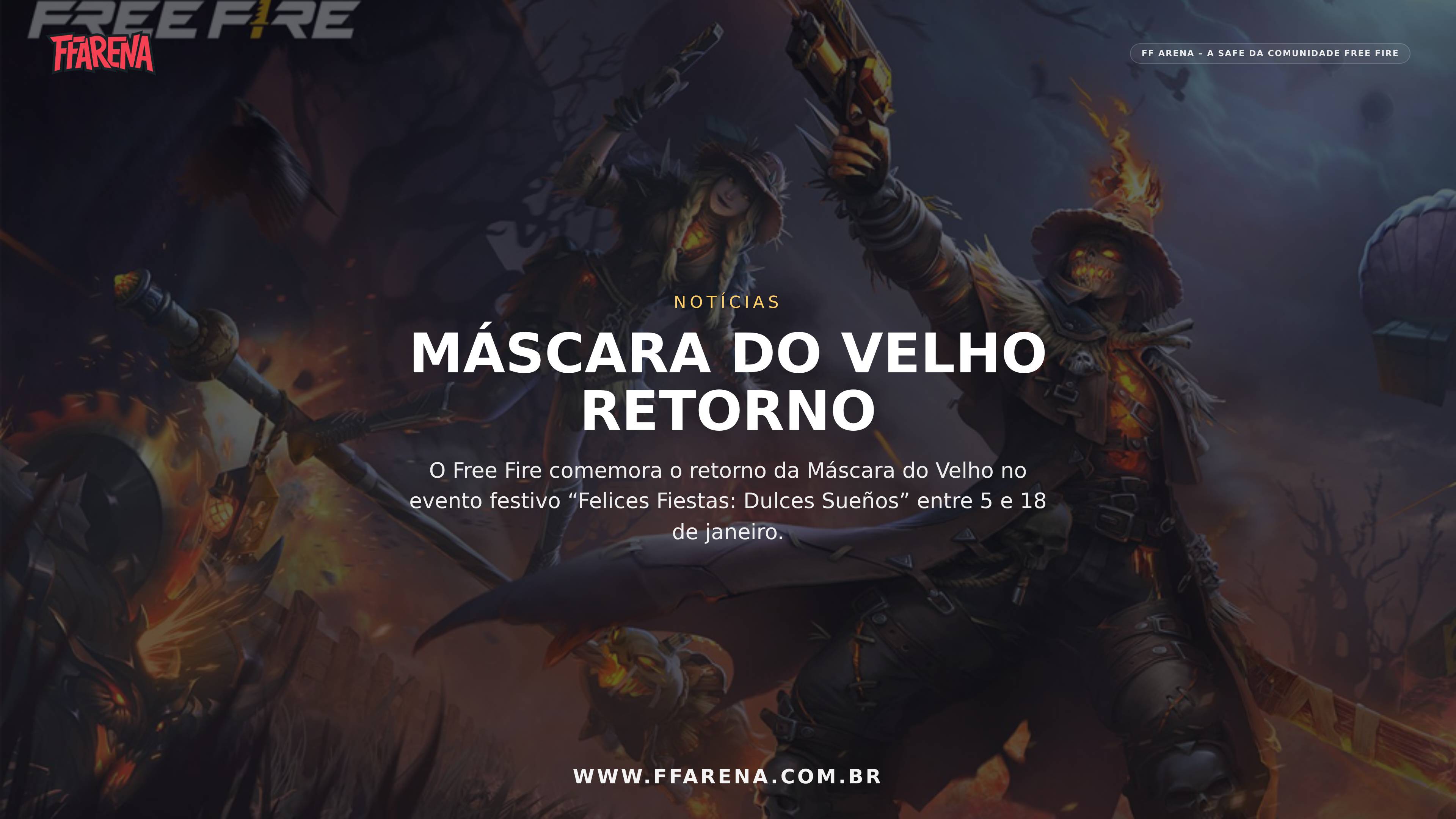 Máscara do Velho Retorna ao Free Fire em Evento Festivo