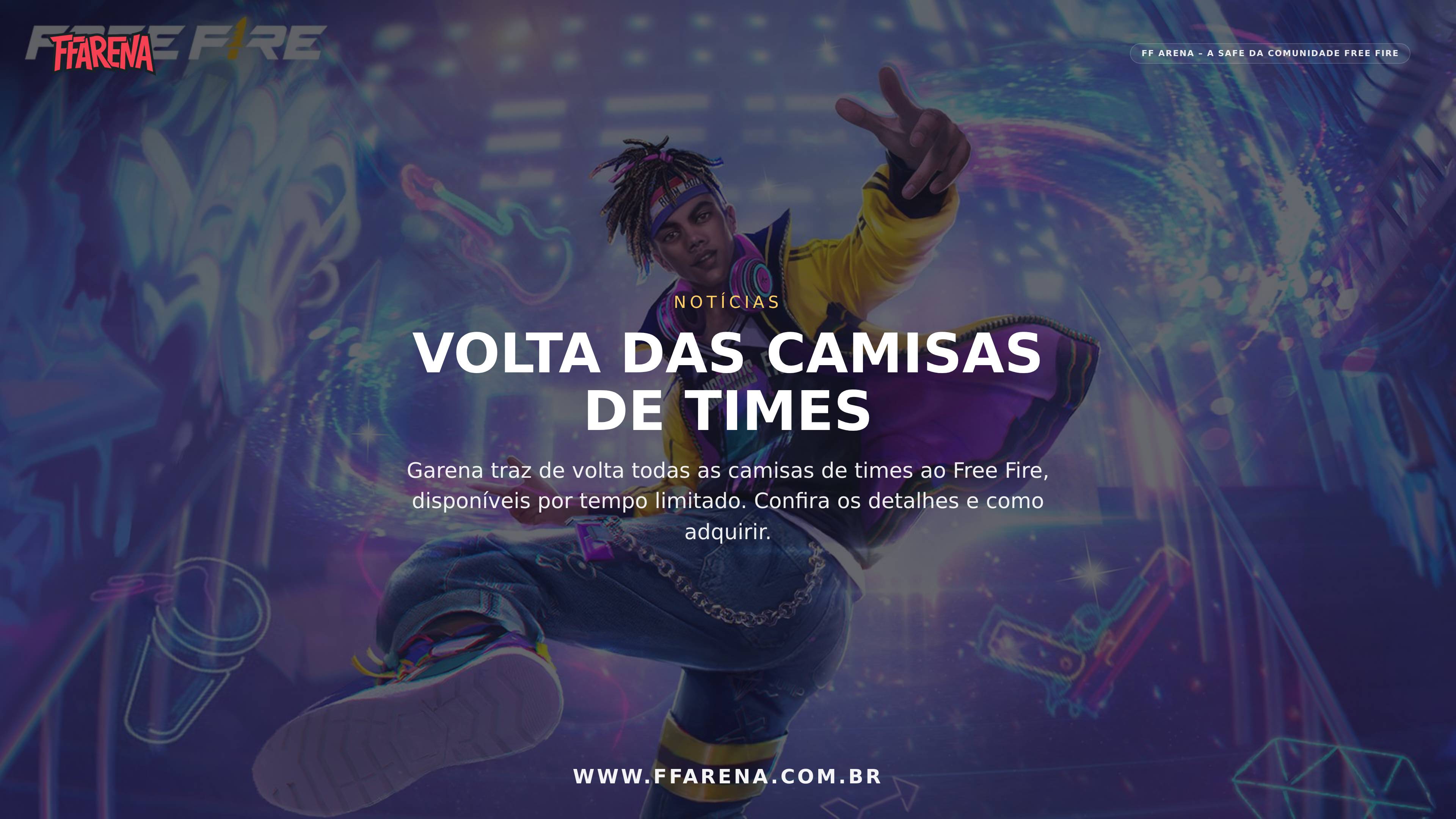 Todas as Camisas de Times Estão de Volta na Loja do Free Fire