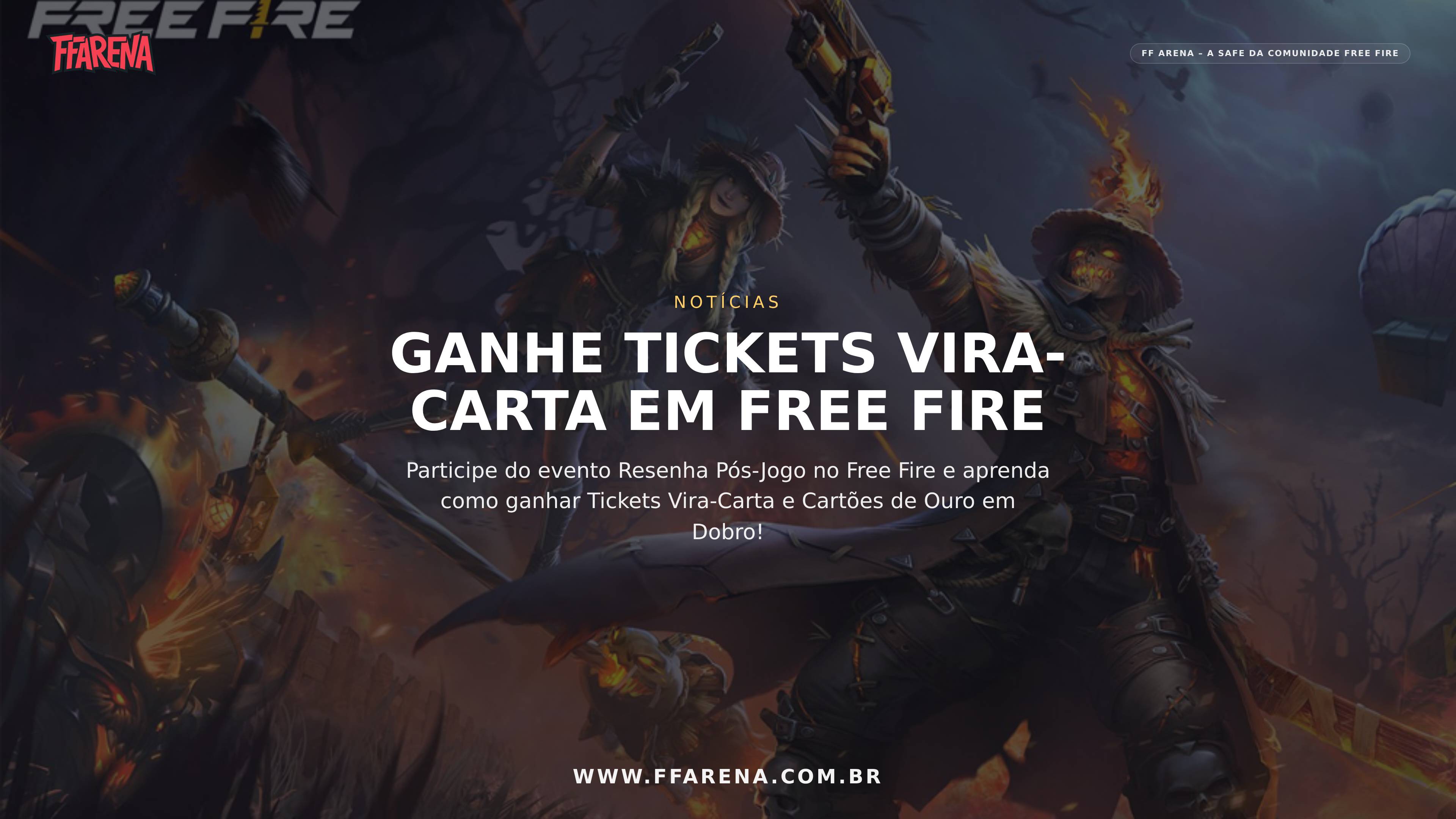 Free Fire: Ganhe Tickets Vira-Carta no Evento Resenha Pós-Jogo