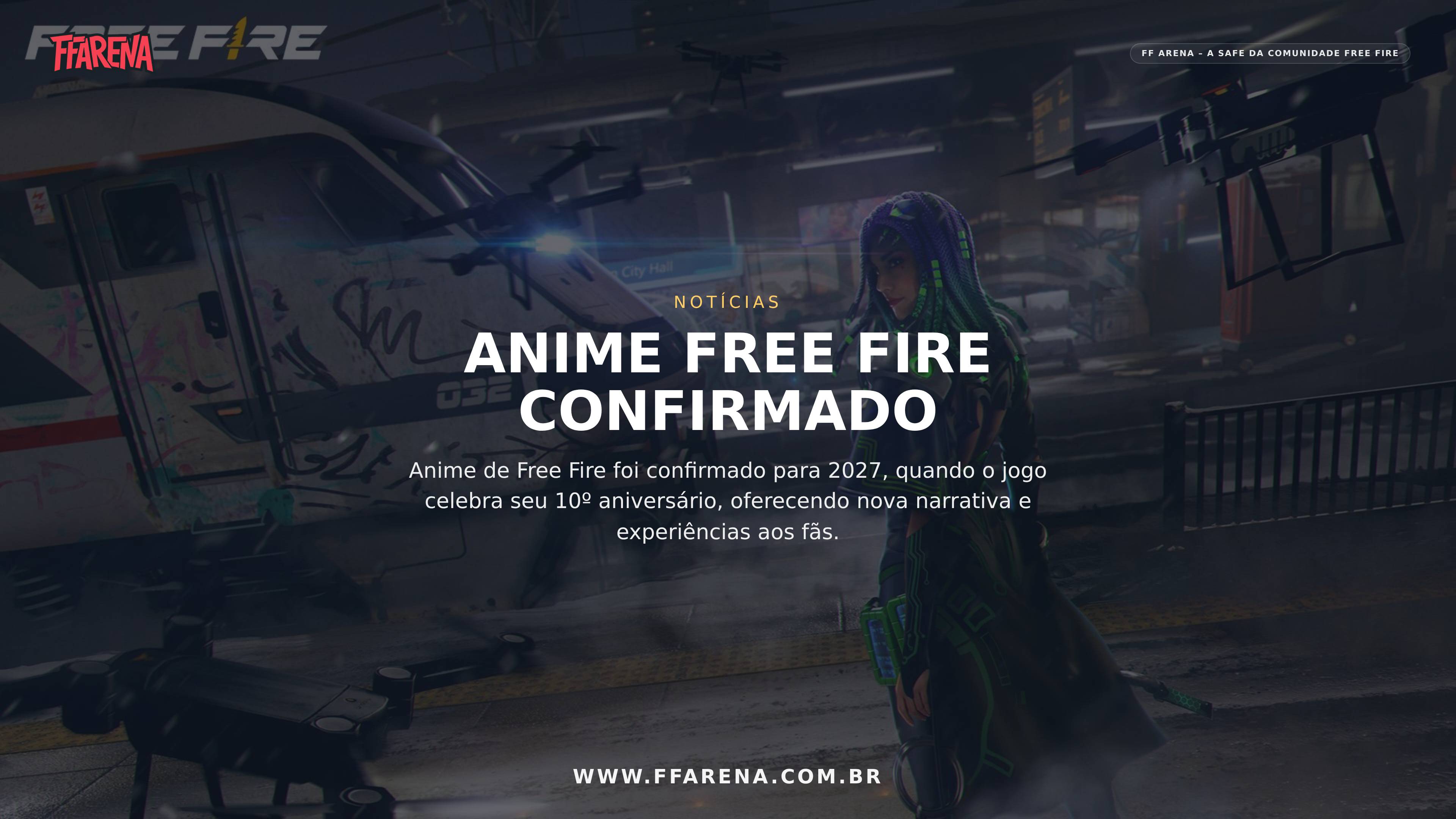Anime de Free Fire anuncia sua chegada para o 10º aniversário