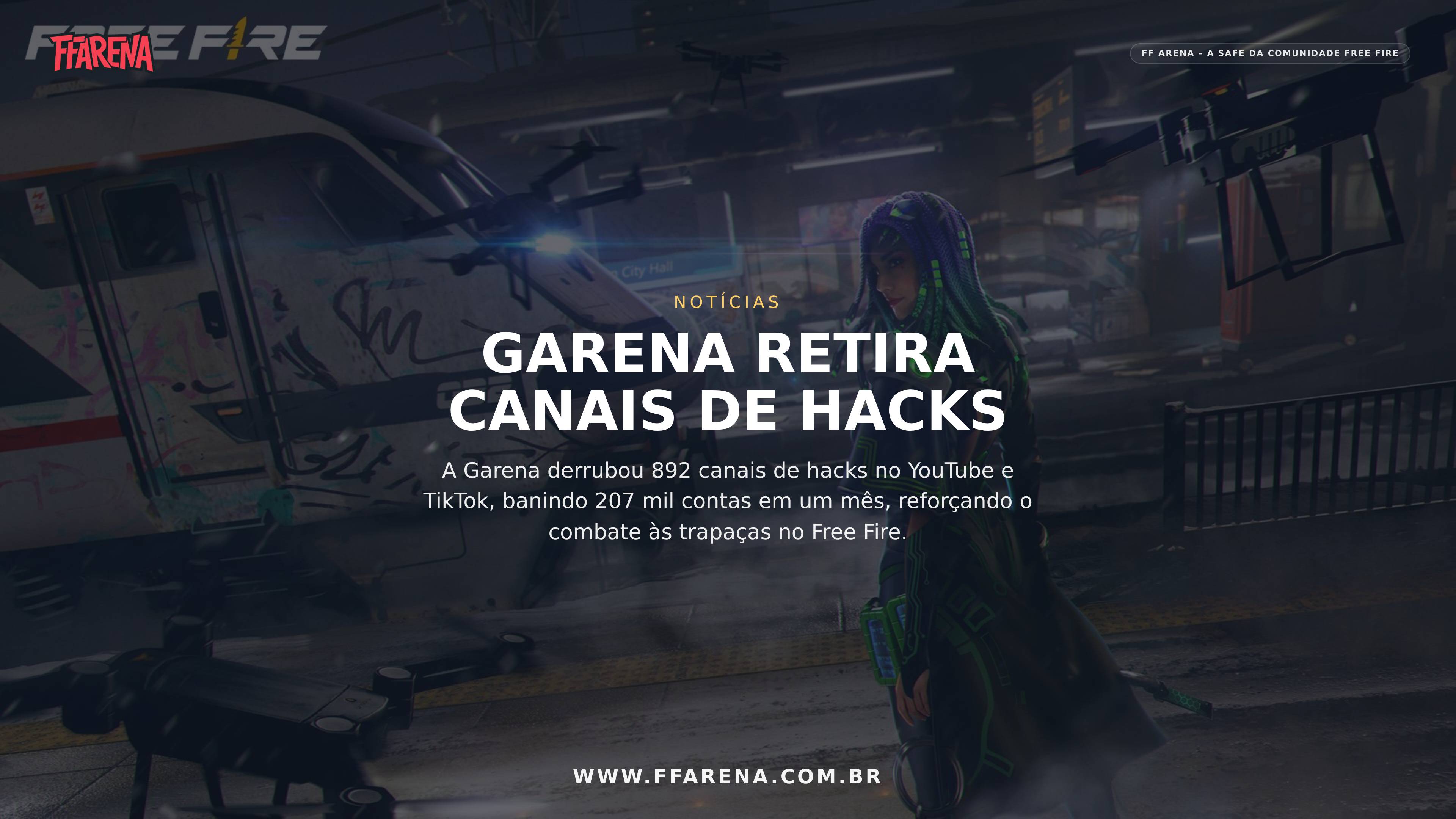 Garena retira 892 canais de hacks do Free Fire no YouTube e TikTok