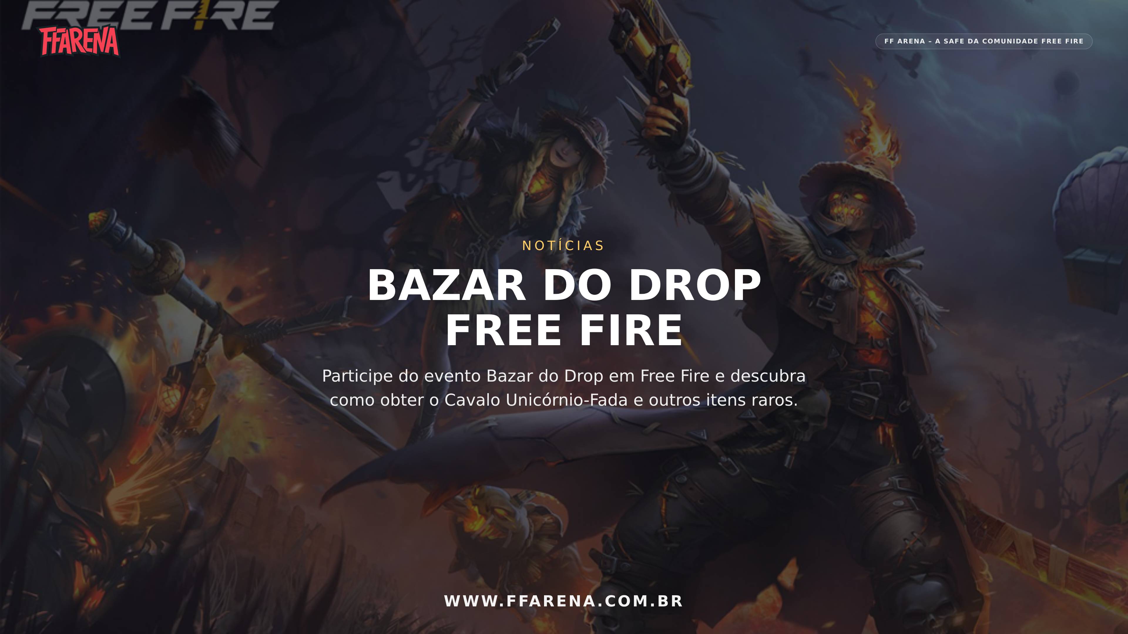 Bazar do Drop Free Fire: Como Conseguir o Cavalo Unicórnio-Fada