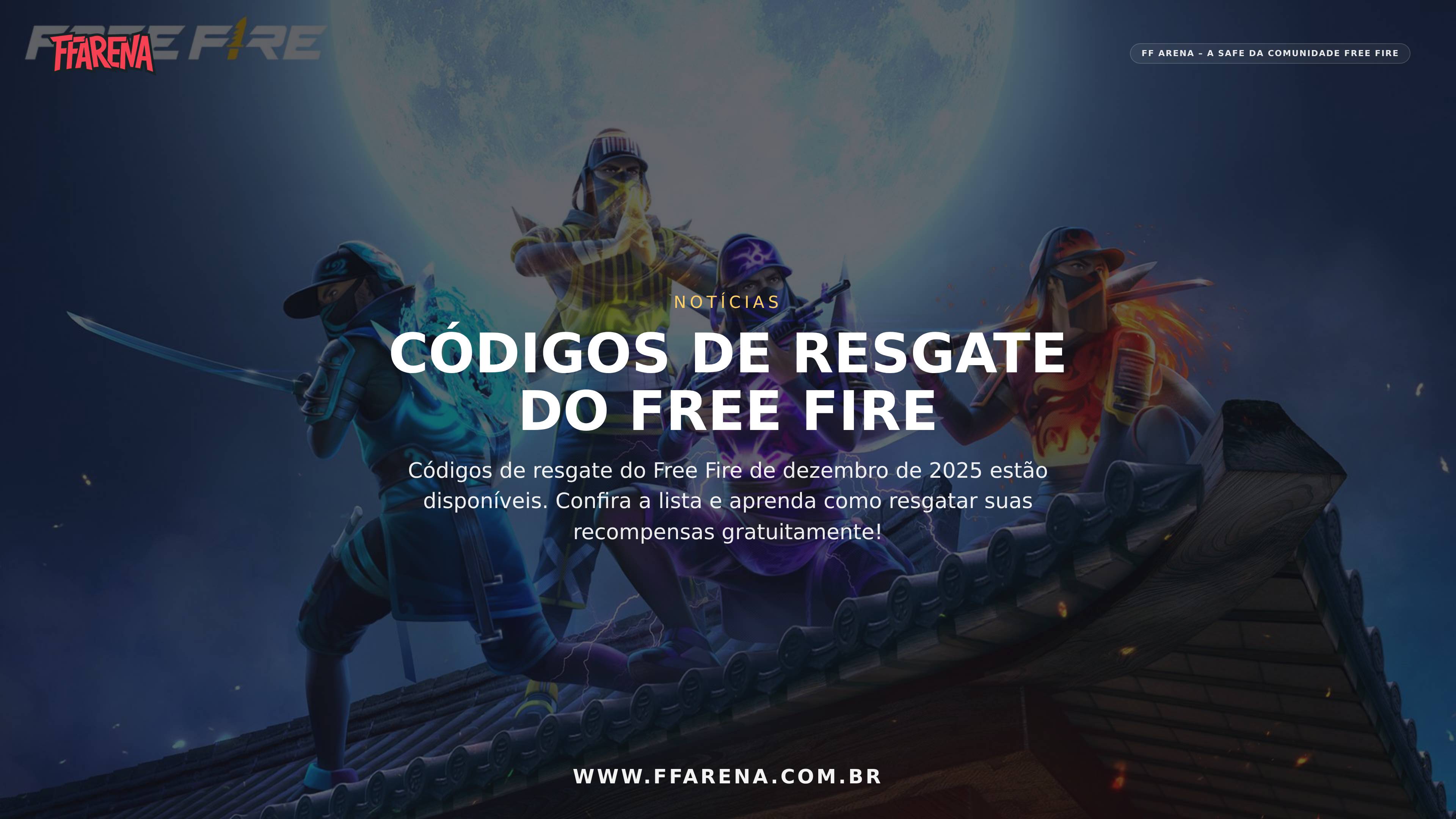Códigos de Resgate do Free Fire de Dezembro de 2025: Confira os códigos ATIVOS para ganhar recompensas gratuitamente